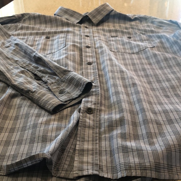 Hurley Men’s Plaid Button-Down - XXL - Grey - Picture 2 of 4